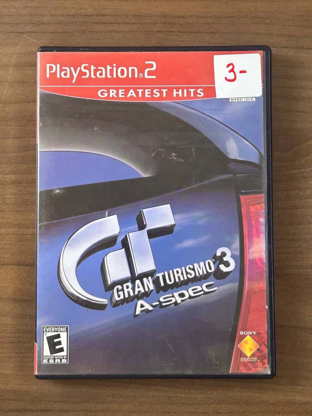 Gran Turismo 3 A-Spec Greatest Hits PS2 2001 Disc Case No Manual
